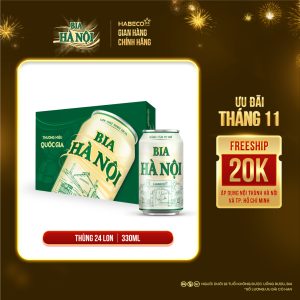 Bia Hà Nội Nhãn Xanh - Thùng 24 lon 330ml
