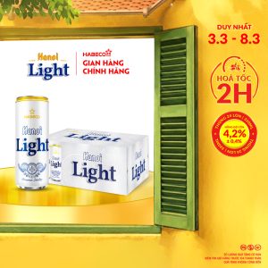 Bia Hanoi Light – Thùng 24 lon 330ml
