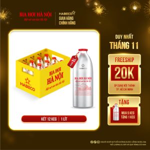 [GIAO KHU VỰC TP.HCM] Bia Hơi Hà Nội Keg 1L - Két 12 keg 1 lít/keg