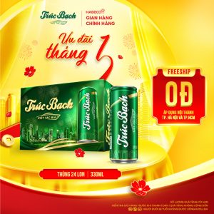 Bia Trúc Bạch - Thùng 24 lon 330ml - Phiên bản Tết 2026
