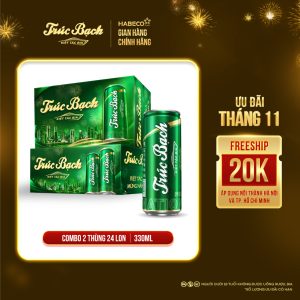 Combo 2 Thùng Bia Trúc Bạch - Thùng 24 lon 330ml - Phiên bản Tết 2026