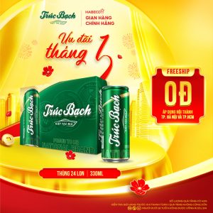 Bia Trúc Bạch - Thùng 24 lon 330ml