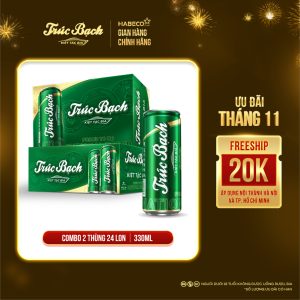 Combo 2 Thùng Bia Trúc Bạch - Thùng 24 lon 330ml