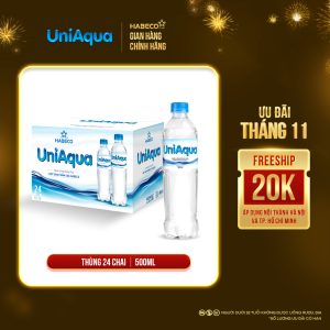 Nước uống đóng chai Uniaqua - Thùng 24 chai 500ml