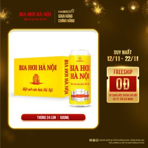 Bia Hơi Hà Nội - Thùng 24 lon 500ml