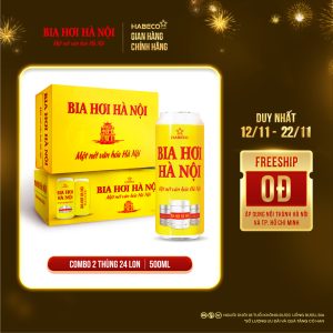 Combo 2 thùng Bia Hơi Hà Nội – Thùng 24 lon 500ml