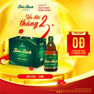 Trúc Bạch IPA Craft - Hộp 6 chai 330ml