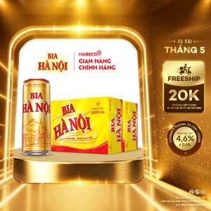 Combo 2 Thùng Bia Hà Nội - Thùng 24 lon 330ml - Phiên bản lon cao