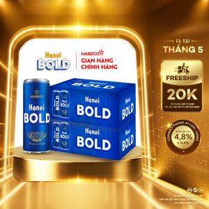 Combo 2 thùng Bia Hanoi BOLD – Thùng 24 lon 330ml