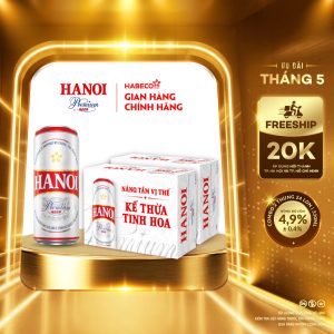 COMBO 2 Thùng 24 lon Bia Hanoi Premium – HABECO (330ml/lon)