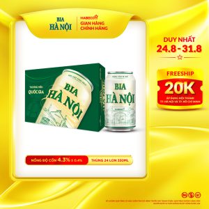 Bia Hà Nội Nhãn Xanh - Thùng 24 lon 330ml