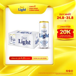 Bia Hanoi Light – Thùng 24 lon 330ml