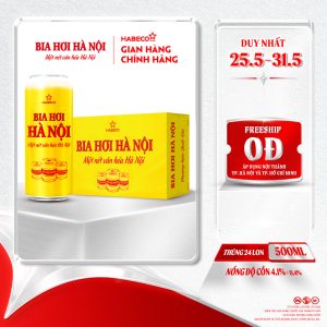 Bia Hơi Hà Nội - Thùng 24 lon 500ml