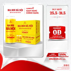 Combo 2 thùng Bia Hơi Hà Nội – Thùng 24 lon 500ml