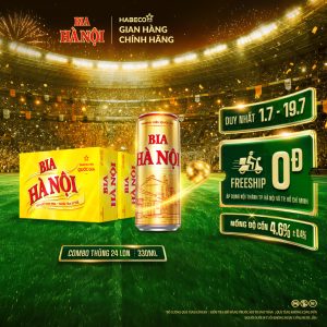 Combo 2 Thùng Bia Hà Nội - Thùng 24 lon 330ml - Phiên bản lon cao