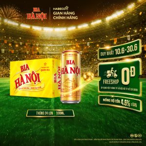 Bia Hà Nội – Thùng 24 lon 330ml - Phiên bản lon cao