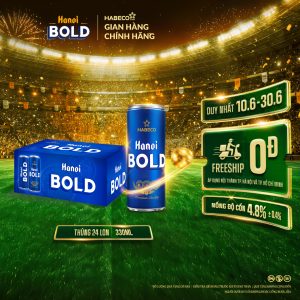 Bia Hanoi BOLD – Thùng 24 lon 330ml