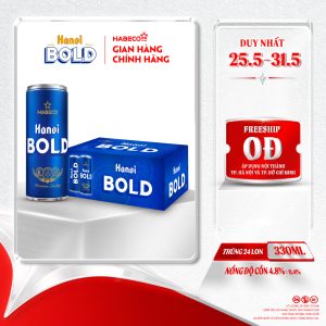 Bia Hanoi BOLD – Thùng 24 lon 330ml