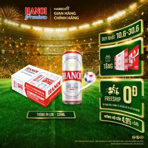 Bia Hanoi Premium - Thùng 24 lon 330ml