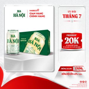 Bia Hà Nội Nhãn Xanh - Thùng 24 lon 330ml