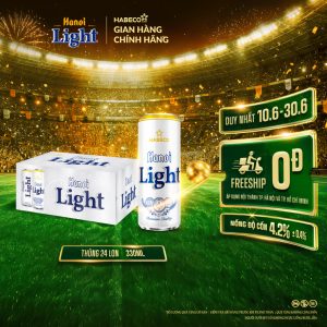Bia Hanoi Light – Thùng 24 lon 330ml