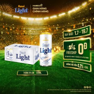 Bia Hanoi Light – Thùng 24 lon 330ml