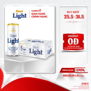 Bia Hanoi Light – Thùng 24 lon 330ml