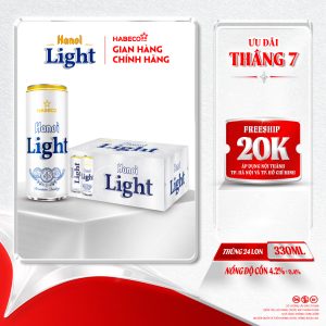 Bia Hanoi Light – Thùng 24 lon 330ml