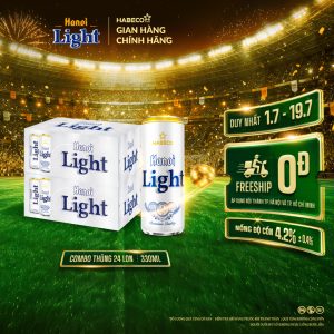 Combo 2 thùng Bia Hanoi Light – Thùng 24 lon 330ml
