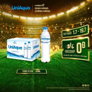 Nước uống đóng chai Uniaqua – Thùng 24 chai 350ML