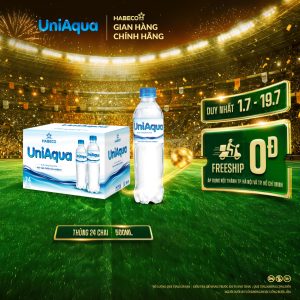 Nước uống đóng chai Uniaqua - Thùng 24 chai 500ml